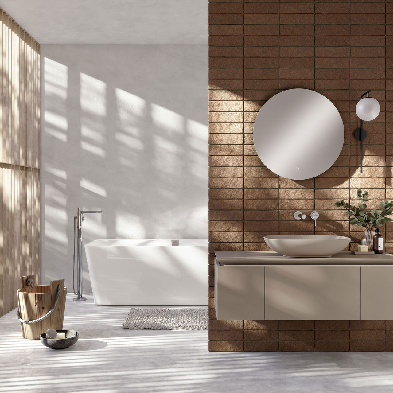 Villeroy & Boch: Waschtisch Loop & Friends / Badewanne Squaro Edge