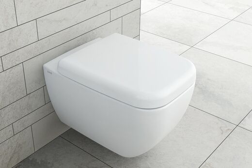 VitrA Bad Shift Wandhängendes WC Shift von VitrA Bad von oben gesehen. Weiche Formen und abgerundete Ecken zeichnen ein harmonisches Bild.