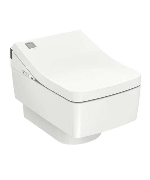 TOTO Europe Modernes Dusch-WC auf weißem Hintergrund von Toto Europe vorgesehen für das Konzeptbad "keine Kompromisse".