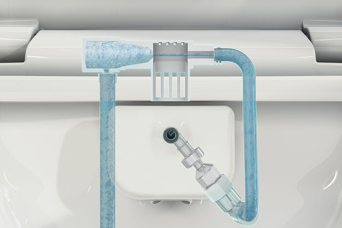 Bidet WC Vitra Aquacare Rueckflussverhinderer Technik Patent Splash Bad
