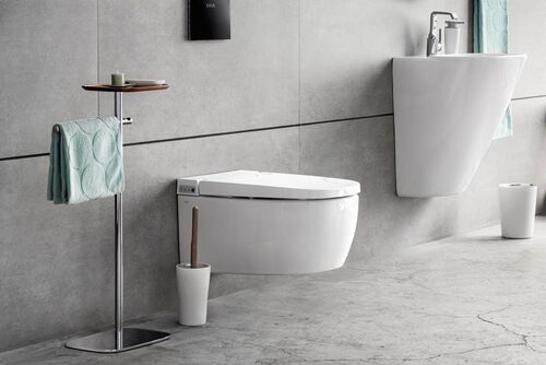 Modernes Dusch-WC von VitrA in der Upgrade-Version 1.1 für die perfekte Hygiene beim Toilettengang.
