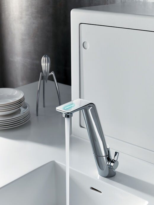 HANSA ALESSI Sense Kuechenarmatur chrom mit Sensor Design von Alessi.