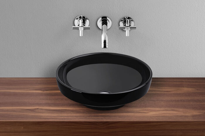 VitrA Water Jewels Aufsatzschale Schwarz Rund Frontal