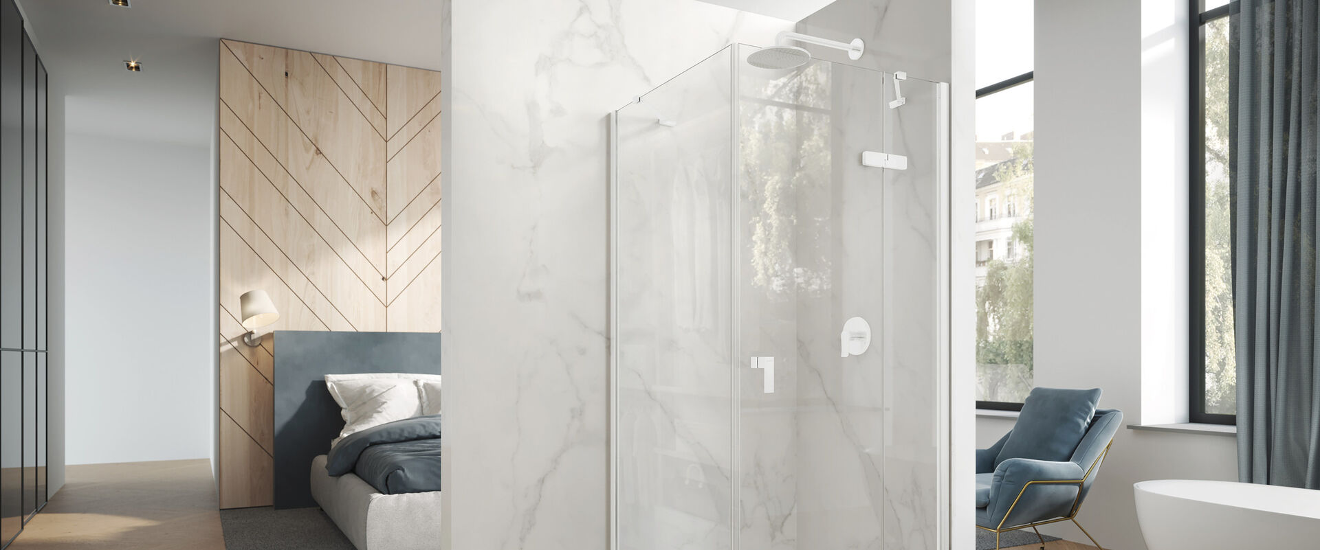SPLASH Bad HUEPPE White Edition Dusche