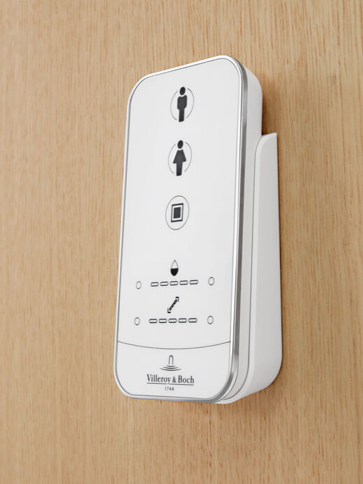 Villeroy & Boch ViClean-I 100 Elegante Fernbedienung in puristischem Weiß zum Dusch-WC ViClean-I 100 aus dem Hause Villeroy & Boch. Intuitive Bedienung durch Tastendruck. Zur Wandmontage vorgesehen.