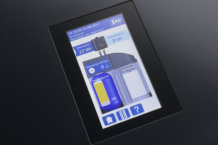 iPad mit Anzeige der Wasseraufbereitung.