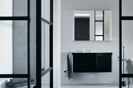 Waschbecken Unterschrank Schwarz Glaenzend Design Duravit Xviu