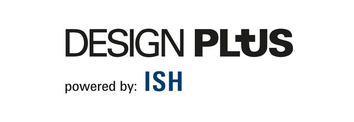 Logo des Designpreises "Design Plus" powered by ISH Frankfurt