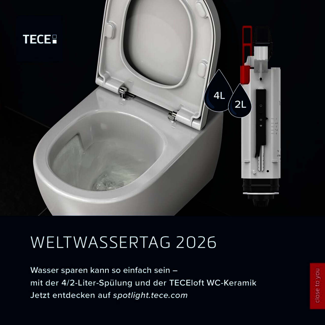 TECE: 4/2 Liter für die Toilettenspülung
