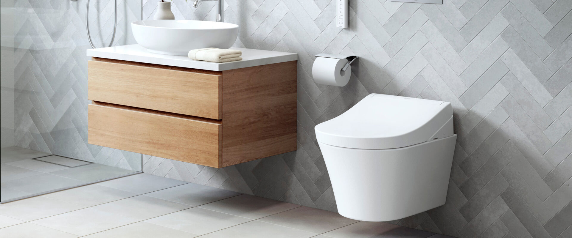 Das Washlet RG von TOTO passt durch das schlichte Design in jedes Badezimmer. 