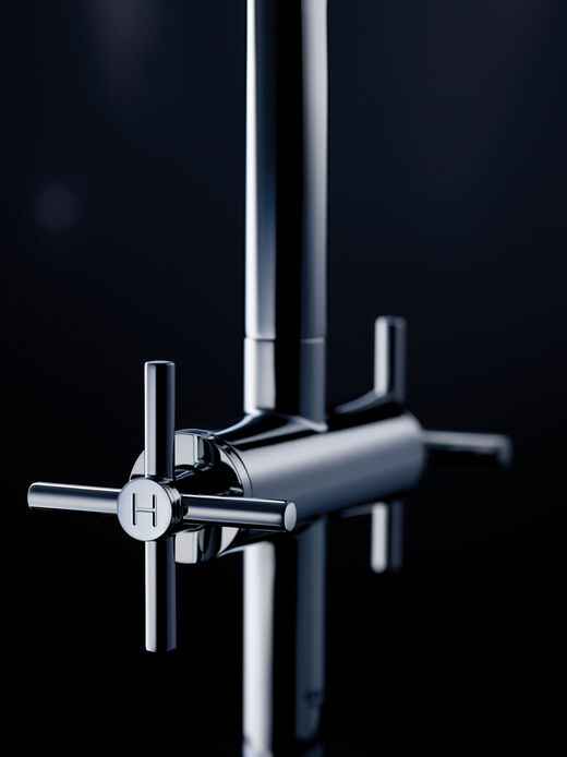 GROHE Atrio Drehkreuz Design Detailaufnahme.