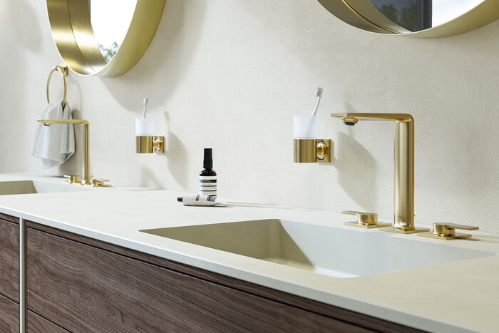 Armatur Grohe Allure in Gold für das Badezimmer.