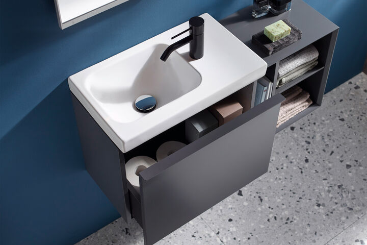 SPLASH Bad Geberit iCon weiss matt Waschtisch 1