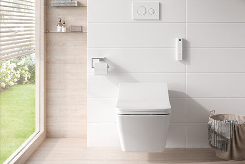 Dusch-WC von TOTO mit allen Extras von beheizbarem WC-Sitz bis hin zu diversen Reinigungsfunktionen.
