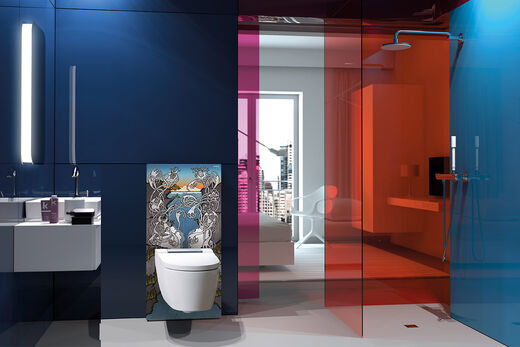 Geberit Monolith Art Schiff Bathroom Hotel AquaClean Sela Monolith Individuell Splash Bad
