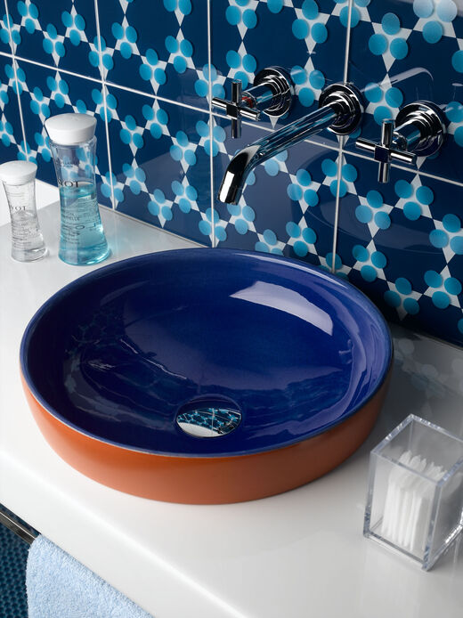 VitrA Water Jewels Aufsatzschale Keramik Blau Rund