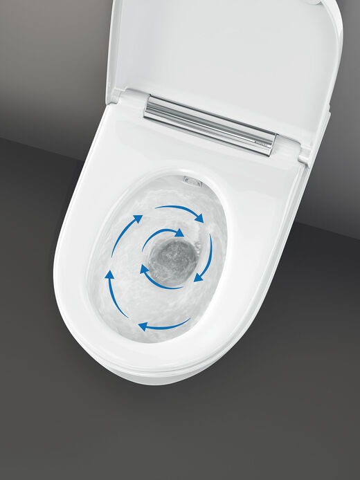 Das Dusch-WC AquaClean Sela hat keinen Spülrand und nutzt mit TurboFlush eine effektive Spültechnologie.