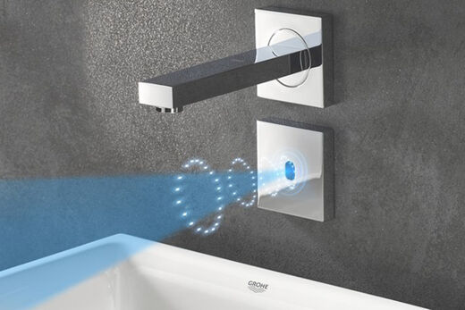 GROHE Eurocube Grohe Eurocube Beruehrungslose Armatur Splash Bad