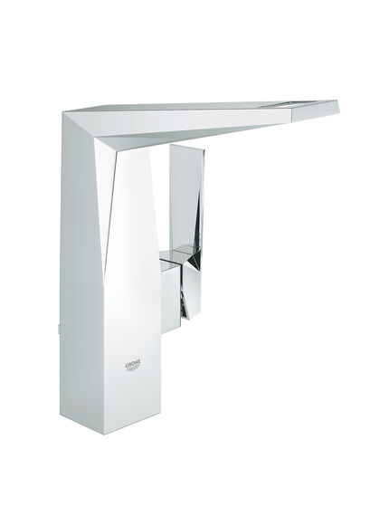 Waschtischarmatur in Chrom mit besonderem Design aus dem Hause Grohe: die Allure Brilliant ist scharf geschnitten und kann in verschiedenen Oberflächen sich ganz Ihrer Badgestaltung anpassen.