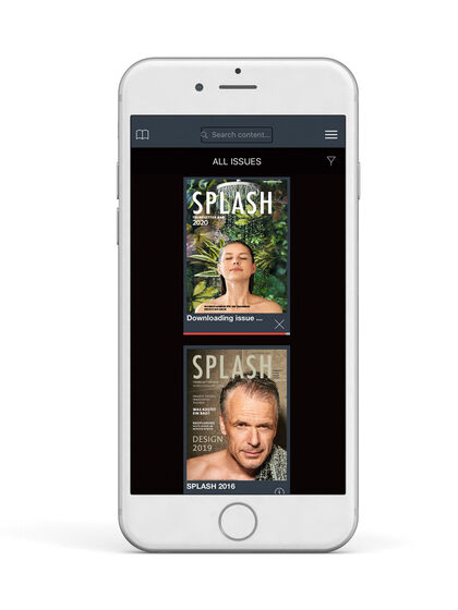 Splash App Bildschirm Smart Phone Splash Bad
