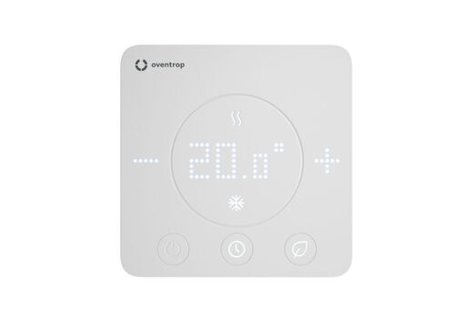 Das intelligente Raumthermostat ClimaCon F von Oventrop mit digitaler Anzeige 