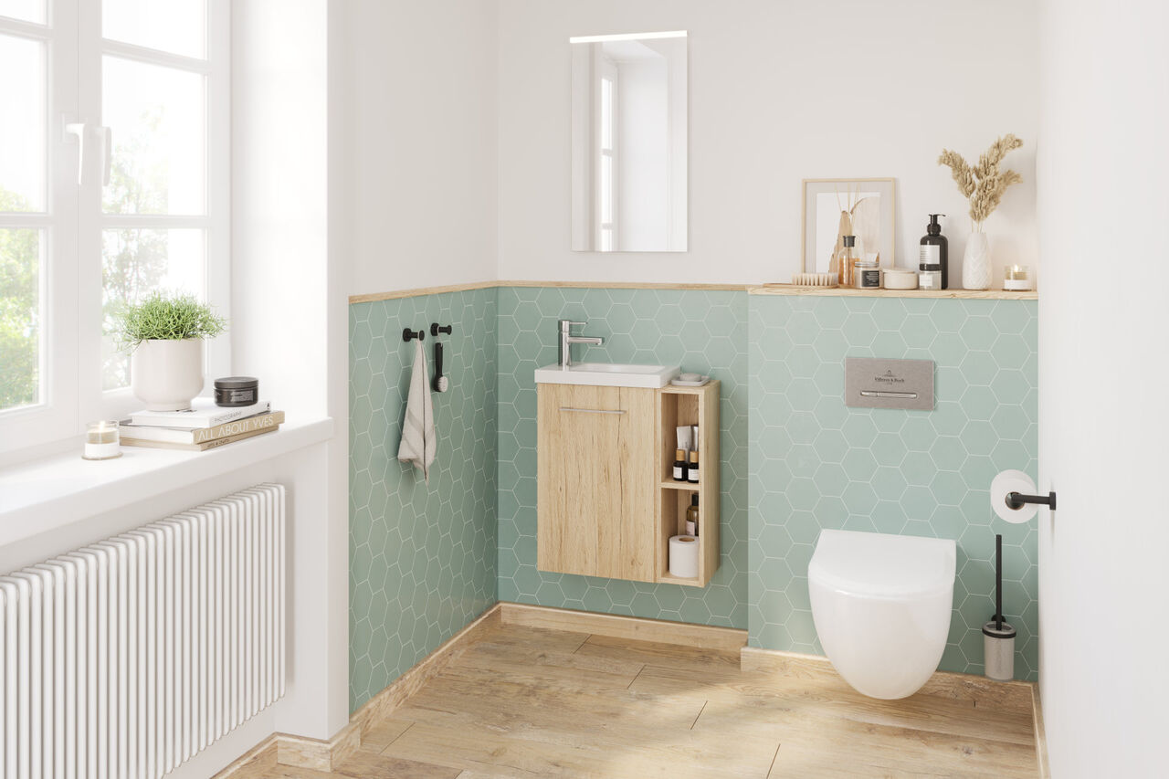 heibad Gäste-WC: Helle Freundlichkeit im skandinavischen Stil