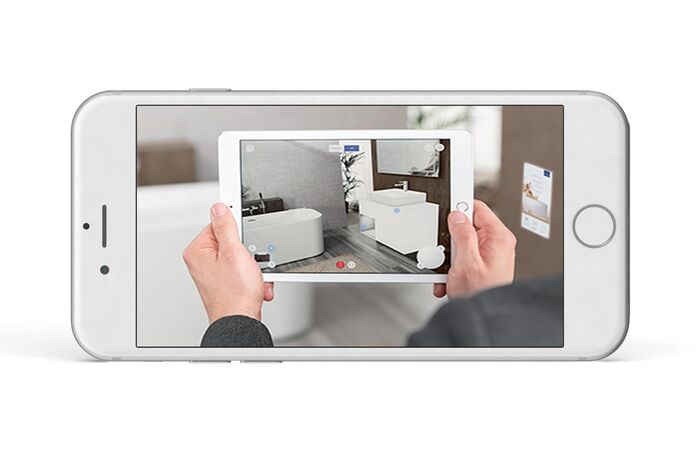 Handy Screen Ar App Villeroy Boch Splash Bad