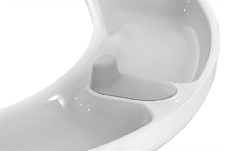 Pagette VIP Detailbild der ,,Easy-clean" Puffer am VIP WC-Sitz von Pagette – sie versprechen eine leichte Reinigung.