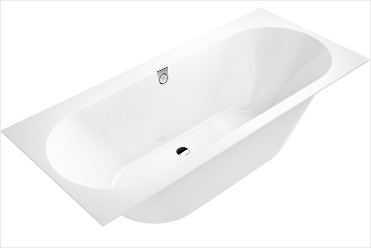 Badewanne Oval zum Einbau. Freisteller.