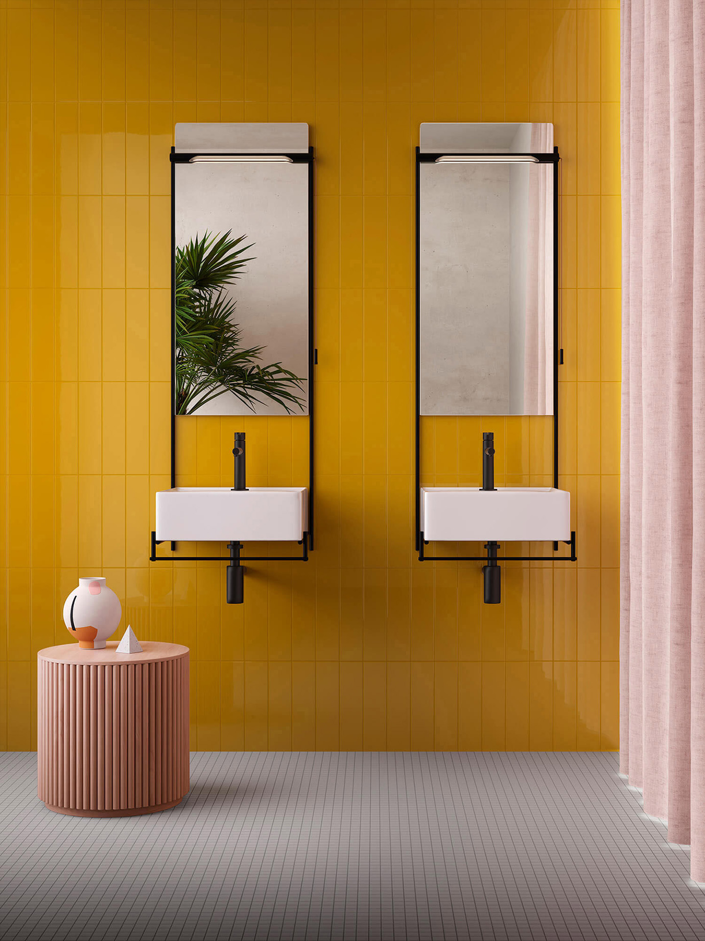 Vitra Mode Gelbe Fliese Bad