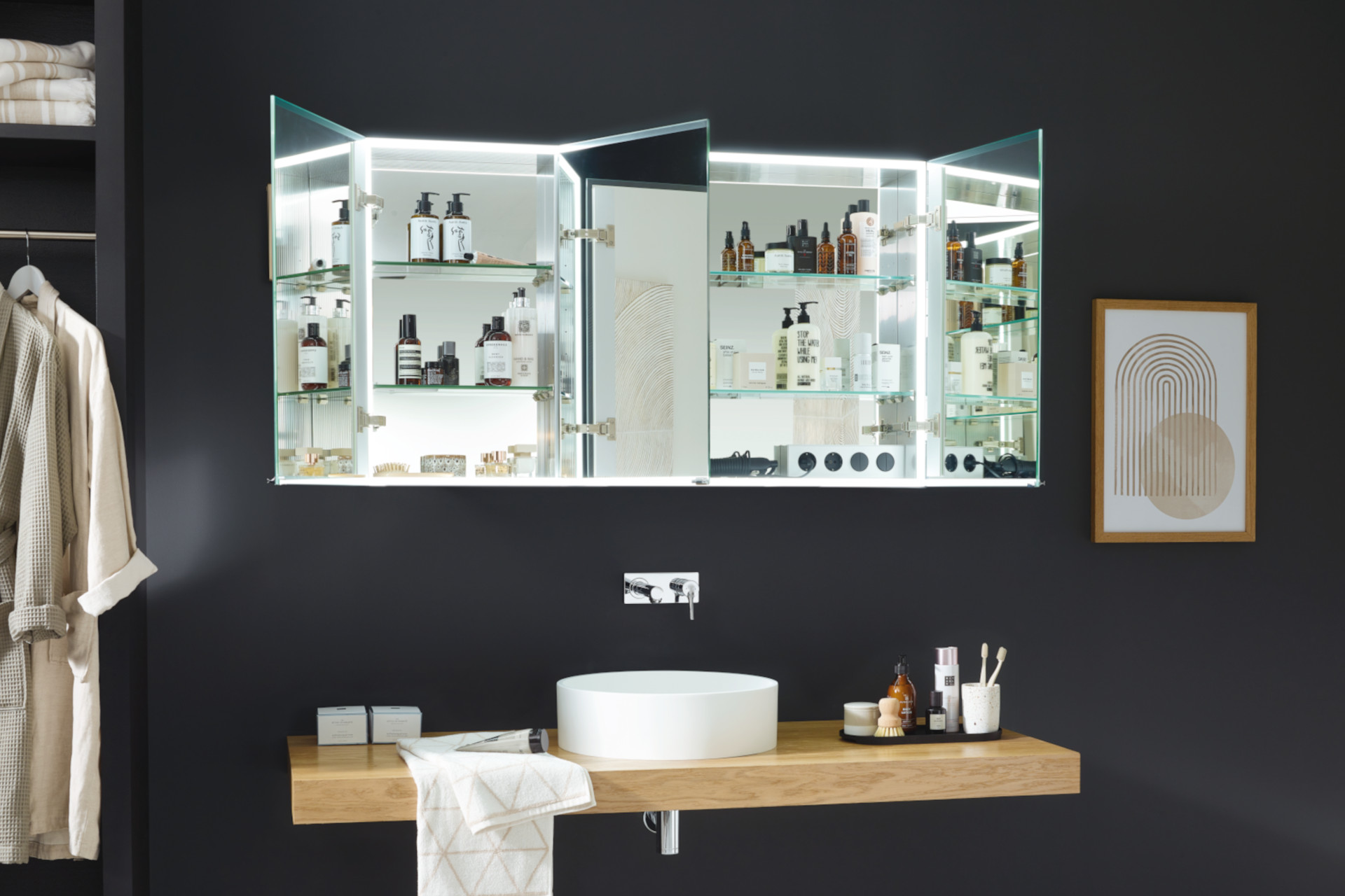 SPLASH Bad SPRINZ PureLine 3 Tuerer Beleuchtet