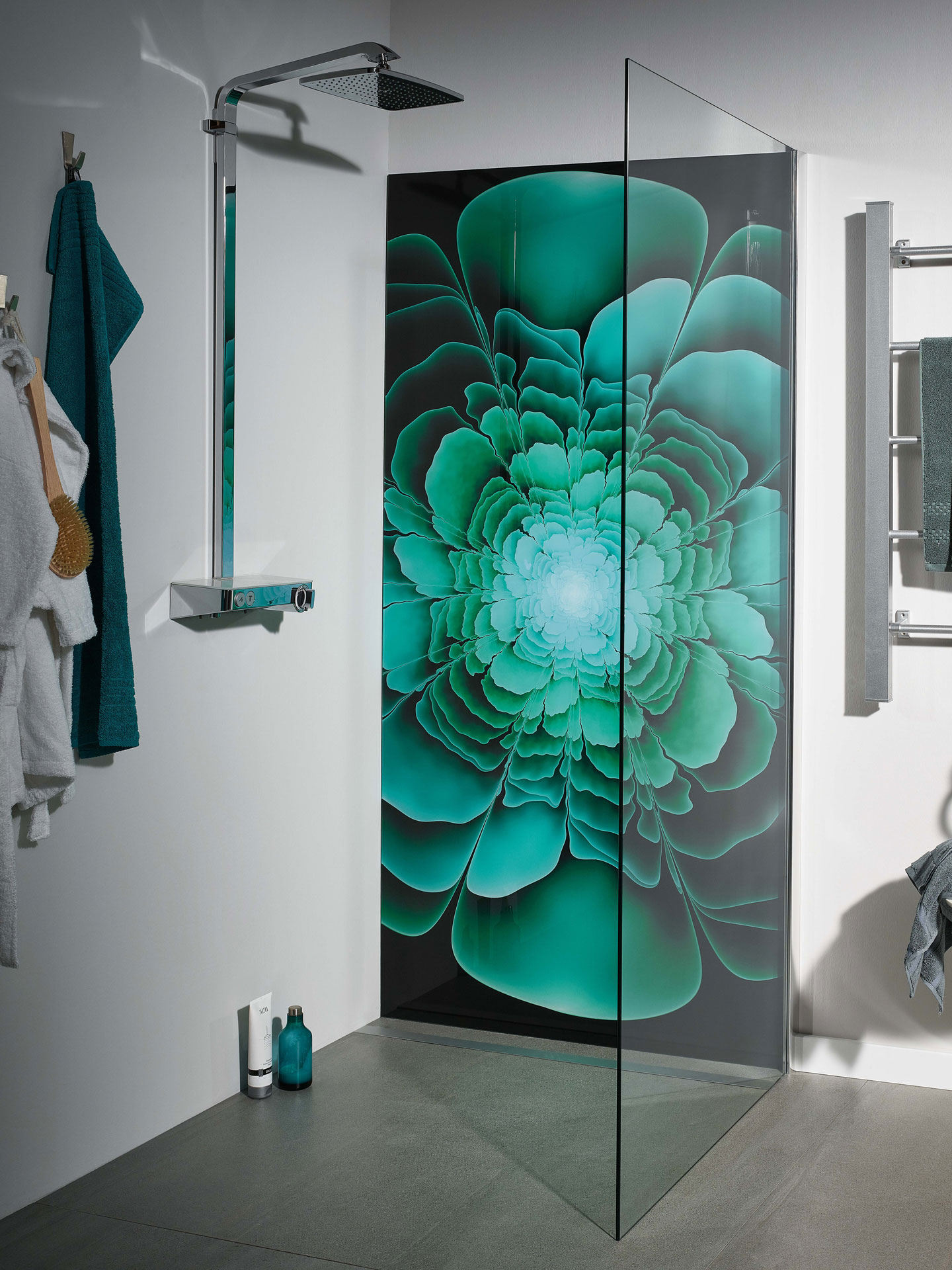Mehr Natur im Bad, Succulenten, als Fliessenalternative in der Dusche, natürlich von SPRINZ.