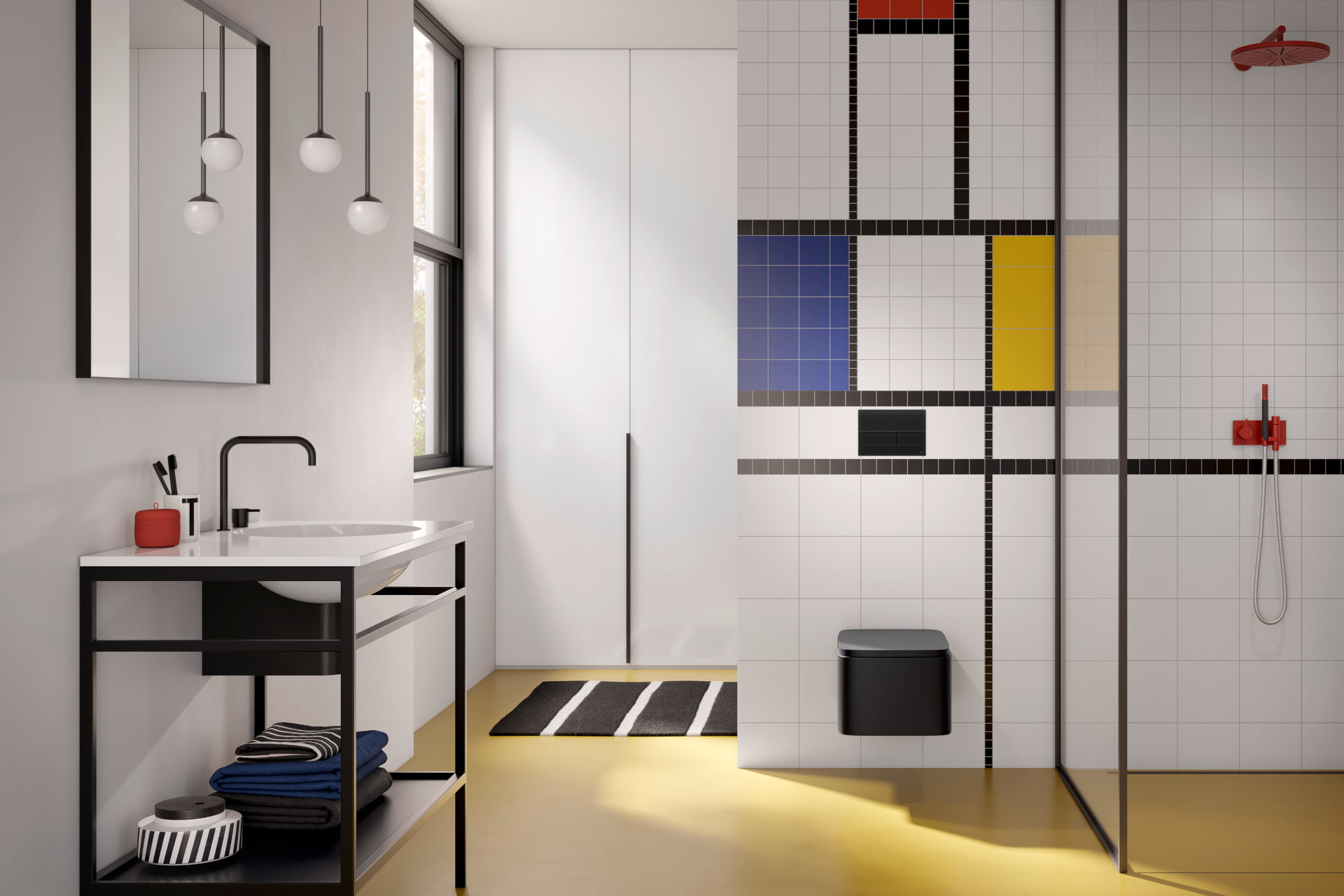 SPLASH Bad TECE TECEsquare Schwarz Glas